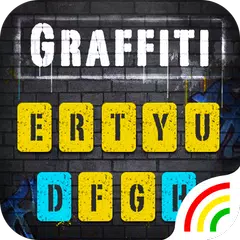 Yellow Graffiti Wall Keyboard  アプリダウンロード