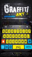 Yellow Graffiti Wall Keyboard  海報