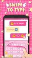 Pink Kawaii Keyboard Theme تصوير الشاشة 3