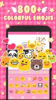 Pink Kawaii Keyboard Theme captura de pantalla 1