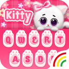 Pink Kitty Keyboard Theme ikon