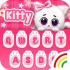 Pink Kitty Keyboard Theme ไอคอน