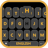 Luxury Golden Black Keyboard أيقونة