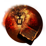 Fire Lion Keyboard Theme - Emo