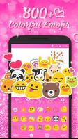 Best Keyboard Theme - Free Pink Love Emoji & Gif capture d'écran 1