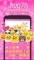 Best Keyboard Theme - Free Pink Love Emoji & Gif 截图 1