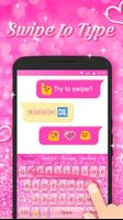 Best Keyboard Theme - Free Pink Love Emoji & Gif capture d'écran 3