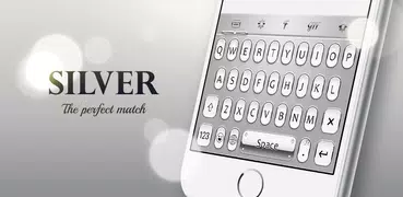 Silver Keyboard - Free Emoji &