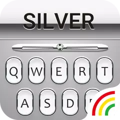 Silver Keyboard - Free Emoji & APK Herunterladen