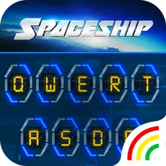 Neon Spaceship Keyboard Theme APK Herunterladen