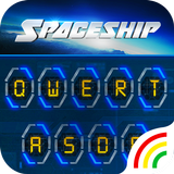 Neon Spaceship Keyboard Theme иконка