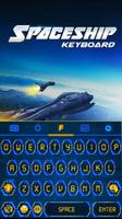 Neon Spaceship Keyboard Theme poster