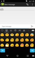 Emoji Keyboard - Black Round screenshot 1