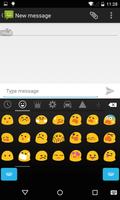 Emoji Keyboard - Black Round 스크린샷 1