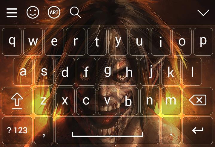New Attack On Titan Keyboard Theme For Android Apk Download - roblox aot titan form activate youtube