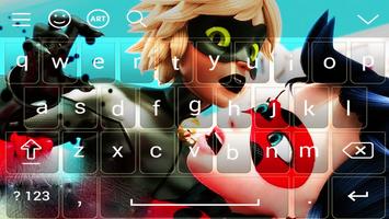 ladibug Noir keyboard Affiche