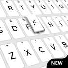 Simple Black White Keyboard,English Typing Keypad icône