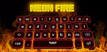 Neon Fire Animated Keyboard