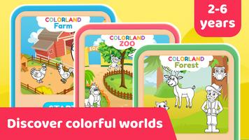 Animals Coloring and Learn ポスター