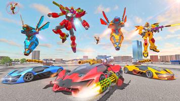 Wasp Robot Car Transforming Game- Car Robot Games capture d'écran 2