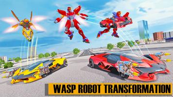 Wasp Robot Car Transforming Game- Car Robot Games capture d'écran 3