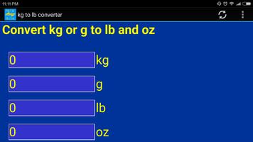 kg / g untuk lb / oz converter syot layar 2