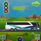 Juego de conducción de autobús icono