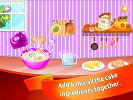甘いケーキメーカーのベーキングゲーム ポスター