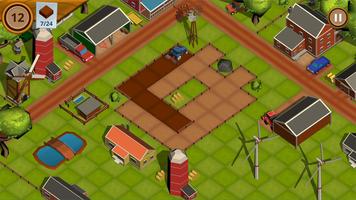 TractoRush : Cubed Farm Puzzle Affiche