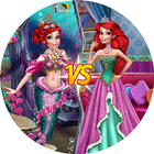 Mermaid vs Princess Dress Up icône