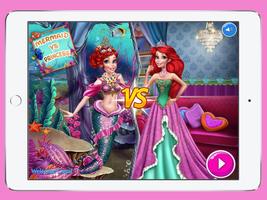 Mermaid vs Princess Dress Up Affiche