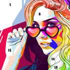 Color by number : Pixel Art Makeup Games For Girls icône