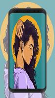 Cute Black Girly Wallpaper পোস্টার