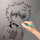 how to draw anime ikon
