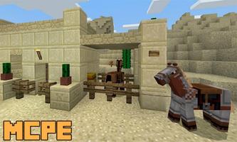 New Desert Village and Villagers Map for MCPE Poster