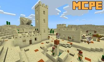 New Desert Village and Villagers Map for MCPE স্ক্রিনশট 1