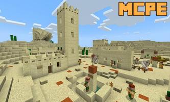 New Desert Village and Villagers Map for MCPE captura de pantalla 1