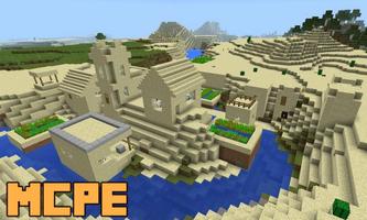 New Desert Village and Villagers Map for MCPE 스크린샷 2