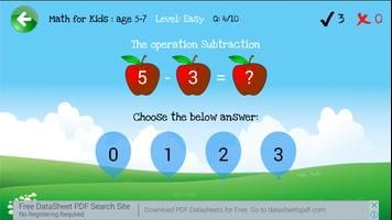 Math Add, Subtract, Multiply capture d'écran 3