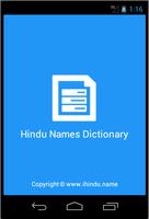 Hindu Names Dictionary Affiche