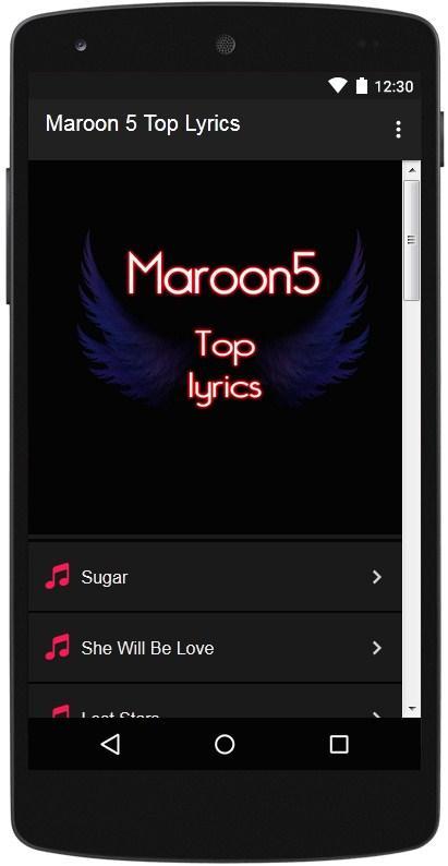 Maroon 5 Top Lyrics For Android Apk Download Maroon 5 Top Lyrics For Android Apk Download