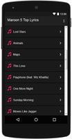 Maroon 5 Top Lyrics تصوير الشاشة 1