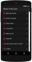 Maroon 5 Top Lyrics स्क्रीनशॉट 2