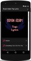 Bryan Adam Top Lyrics poster