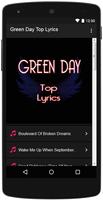 Poster Green Day Top Lyrics