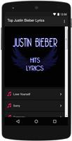 Top Justin Bieber Lyrics Cartaz
