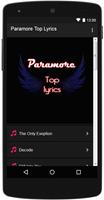 Paramore Top Lyrics ポスター