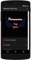 Paramore Top Lyrics poster