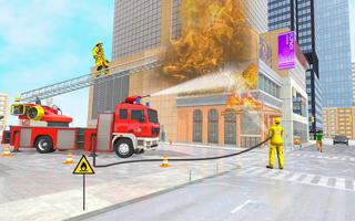 911 Fire Rescue Truck 3D Sim capture d'écran 2