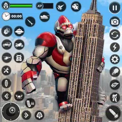 Скачать Angry Gorilla Robot Truck Game APK